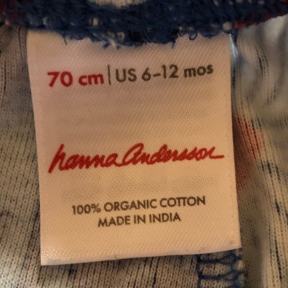 HANNA ANDERSSON Baby bubble pants bloomers - Floral blue, red, white - Size 6-12 - Picture 3 of 4